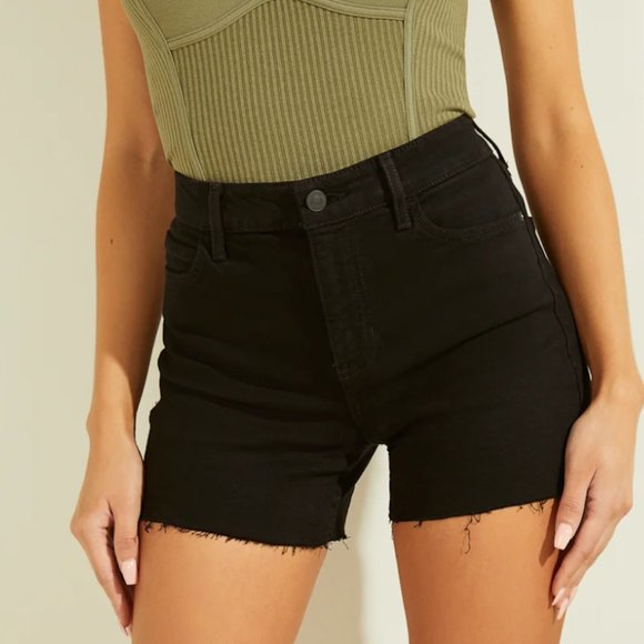 Guess Black Denim Shorts - Picture 2 of 2